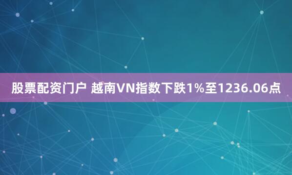 股票配资门户 越南VN指数下跌1%至1236.06点